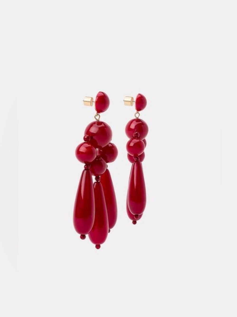 🔥🔥🔥Zara Red Statement Drop Earrings - Picture 4 of 4